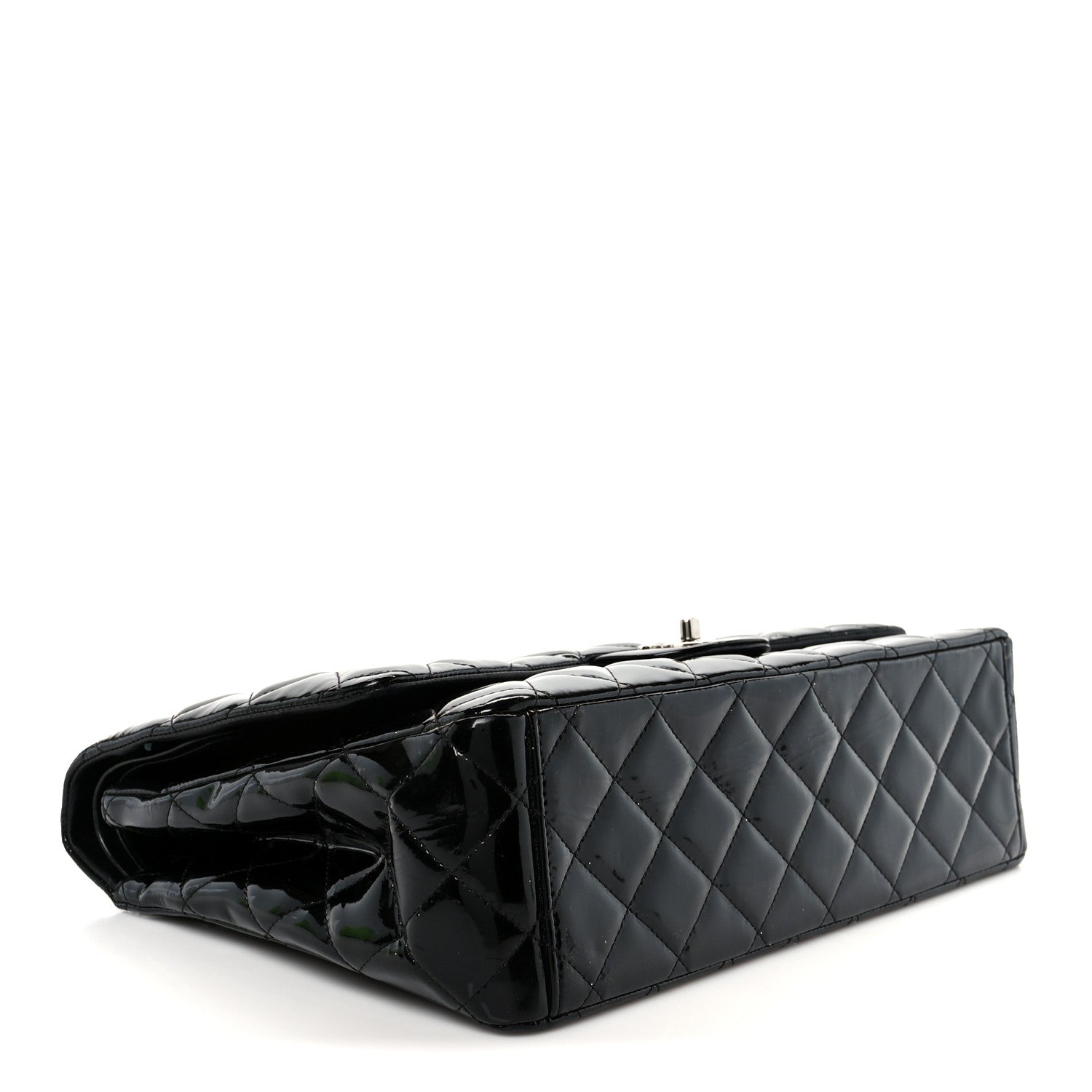 Chanel Patent Quilted Maxi Double Flap Black 4 of 11