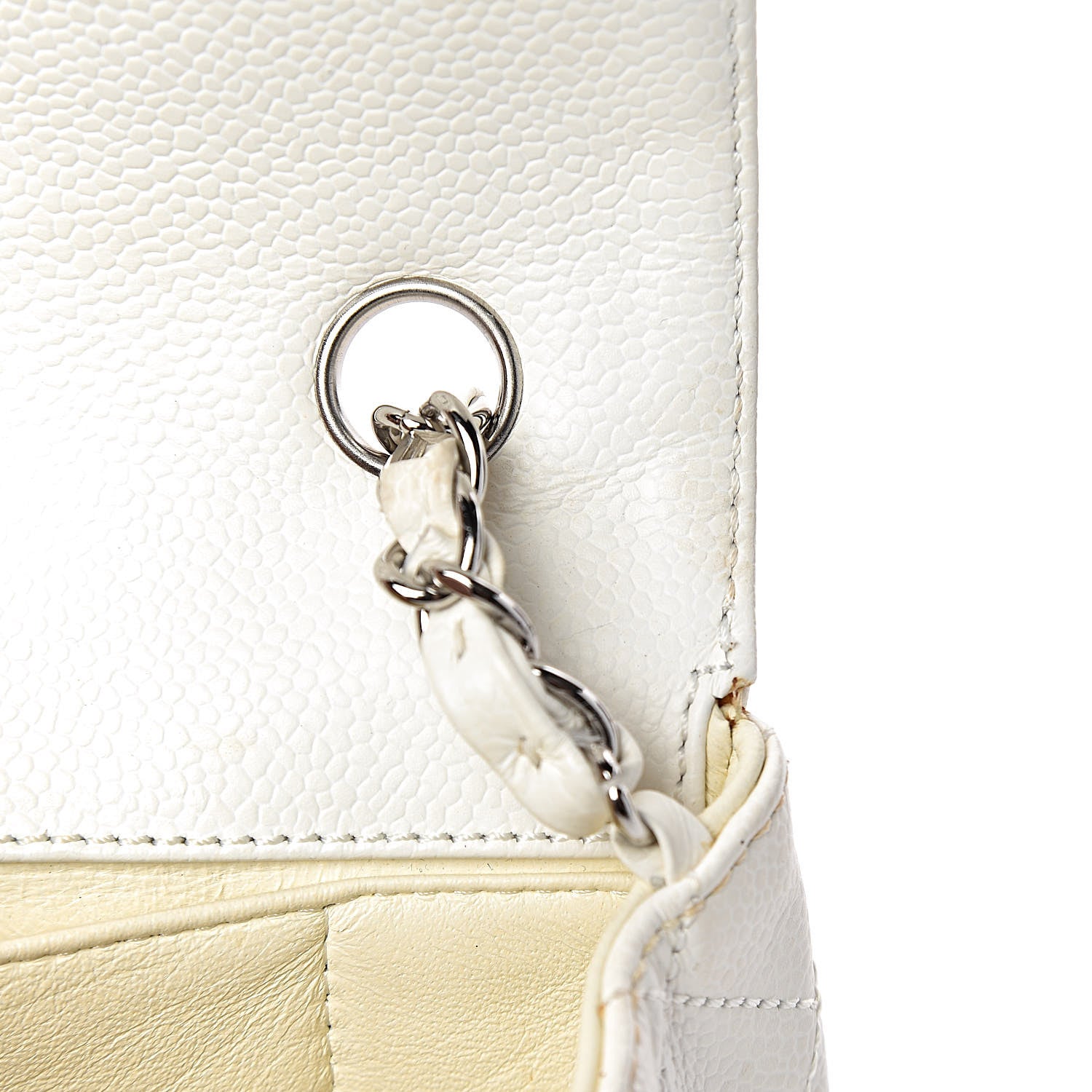 Chanel Caviar Quilted East West Flap White 9 of 17