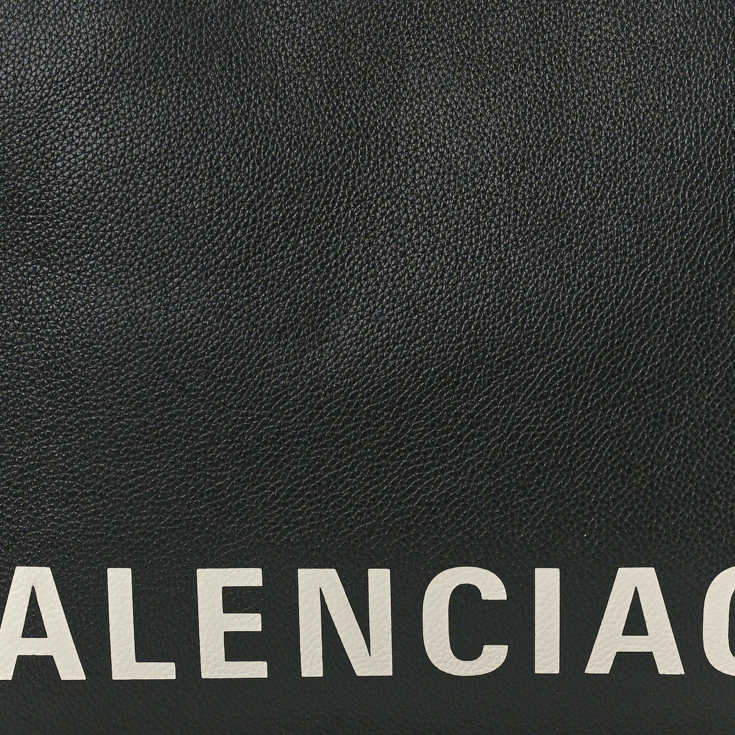 Balenciaga Calfskin Logo Medium Cash Pouch With Handle Black White 8 of 9