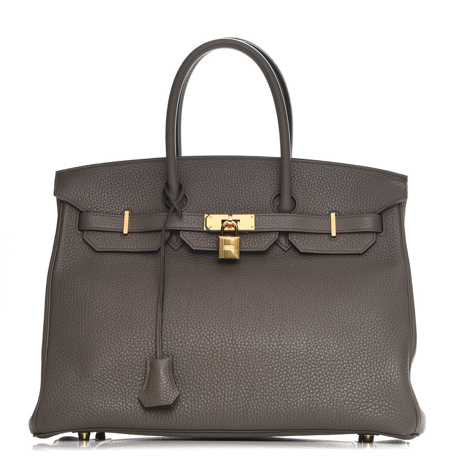 Hermes Taurillon Clemence Birkin 35 Etain 1 of 29