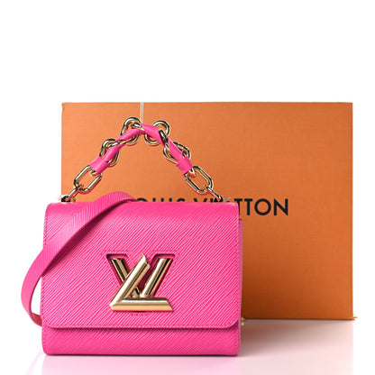 Louis Vuitton Epi Twist Braided Chain Shoulder Bag PM Rose Miami Pink 9 of 9