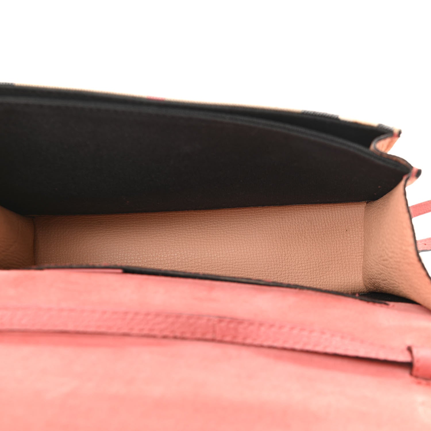 Burberry Derby Calfskin House Check Small Macken Crossbody Bag Copper Pink 5 of 13