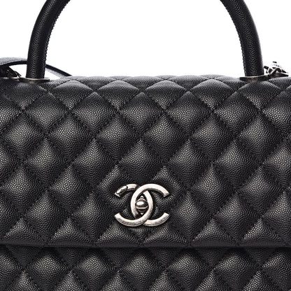 Chanel Caviar Quilted Medium Coco Handle Flap Black 10 of 10