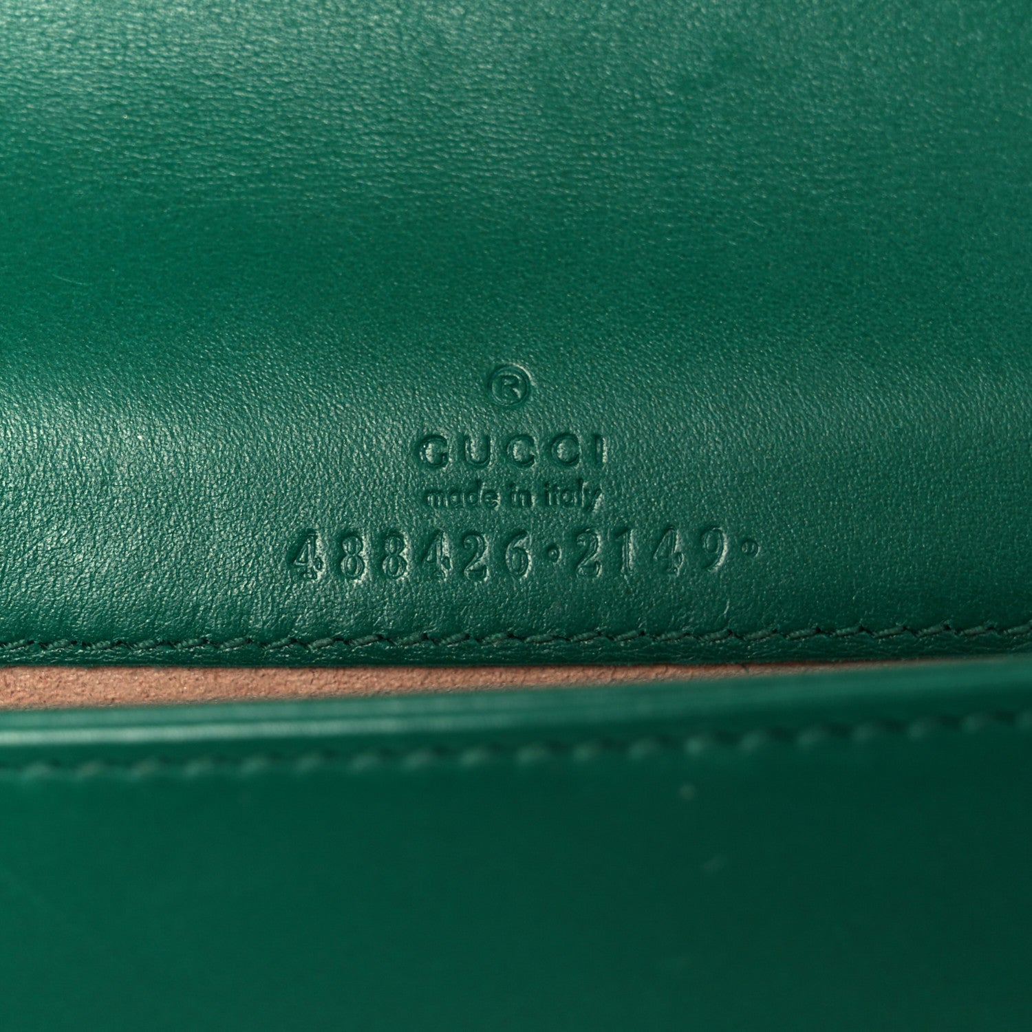 Gucci Calfskin Matelasse GG Marmont Mini Bag Emerald Green 6 of 10