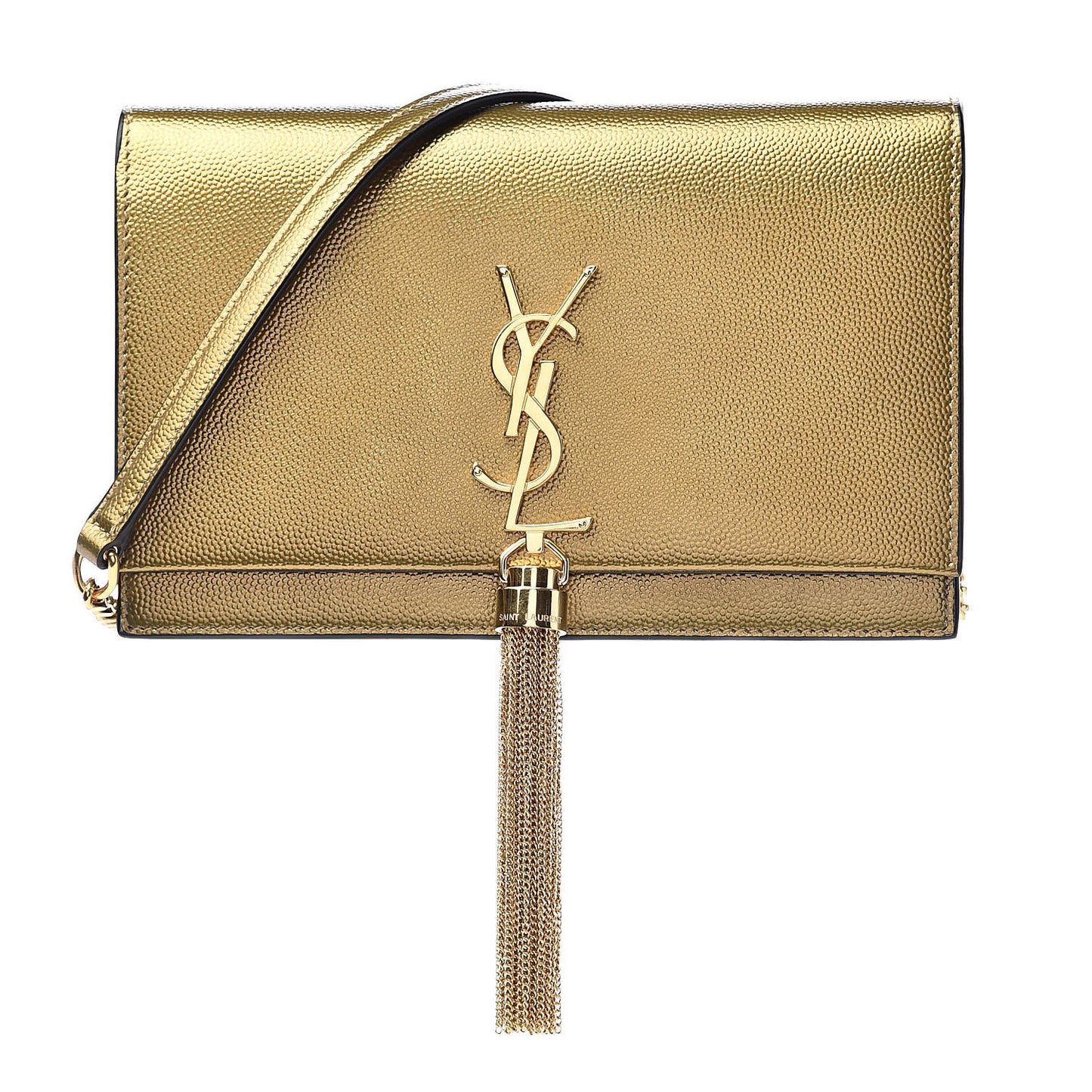 Grain De Poudre Kate Monogram Tassel Chain Wallet Brome