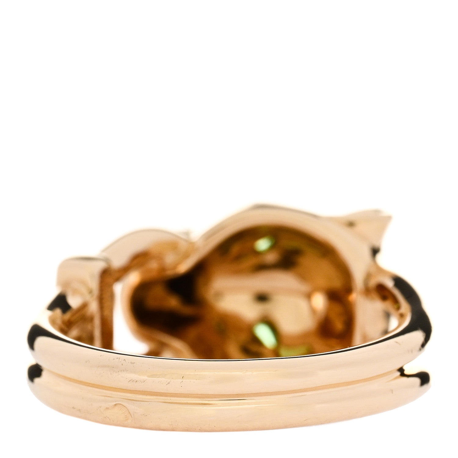 Cartier 18K Yellow Gold Diamond Tsavorite Garnet Black Onyx Panthere de Cartier Ring 49 4.75 4 of 6