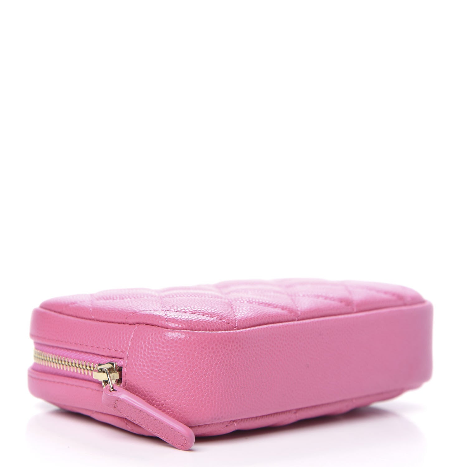 Chanel Caviar Quilted Small Curvy Pouch Cosmetic Case Pink 4 of 10