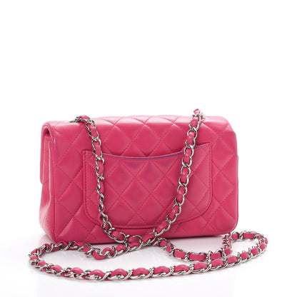 Chanel Lambskin Quilted Mini Rectangular Flap Pink 3 of 10