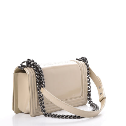 Chanel Glazed Calfskin Medium Boy Flap Light Beige 4 of 10