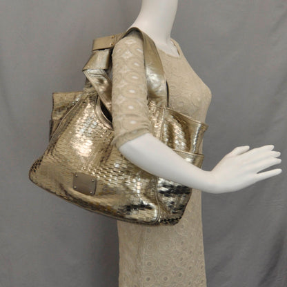 Jimmy Choo Slashed Leather Keeya Gold 2 of 7