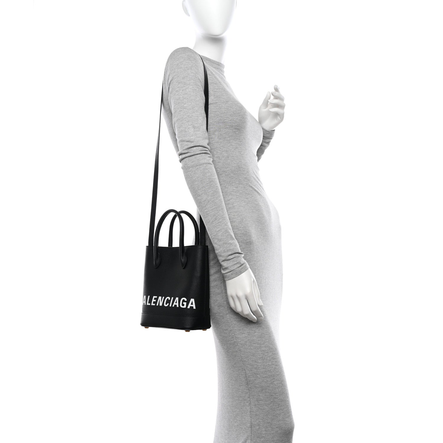 Balenciaga Grained Calfskin Ville Aj Tote XXS Black 2 of 10