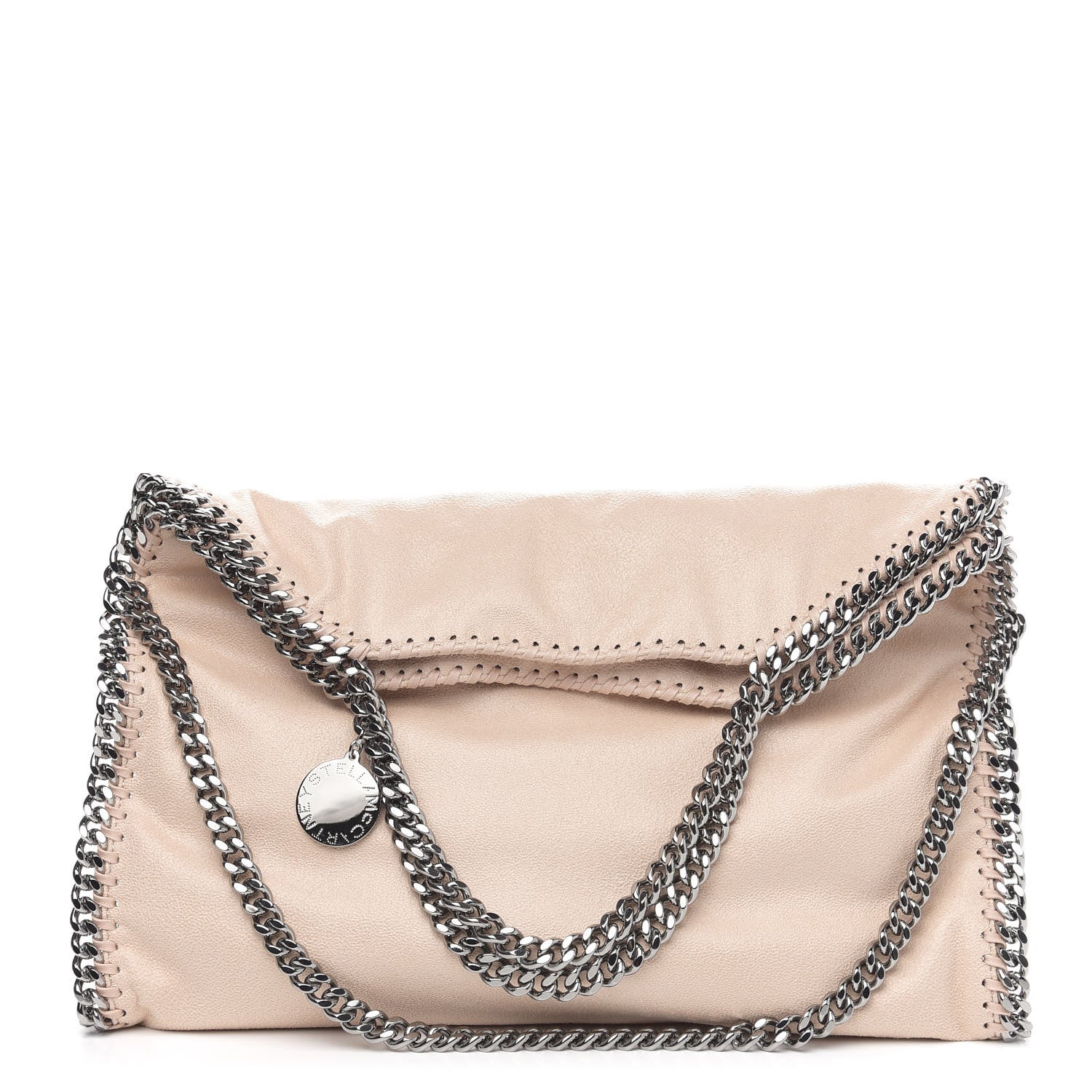 Stella McCartney Shaggy Deer Mini Falabella Fold Over Tote Powder 1 of 9