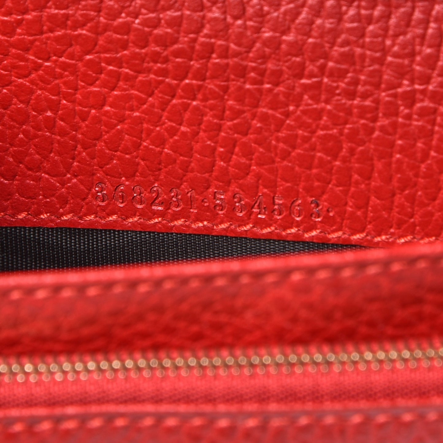 Dollar Calfskin Mini Swing Wallet Bag Red