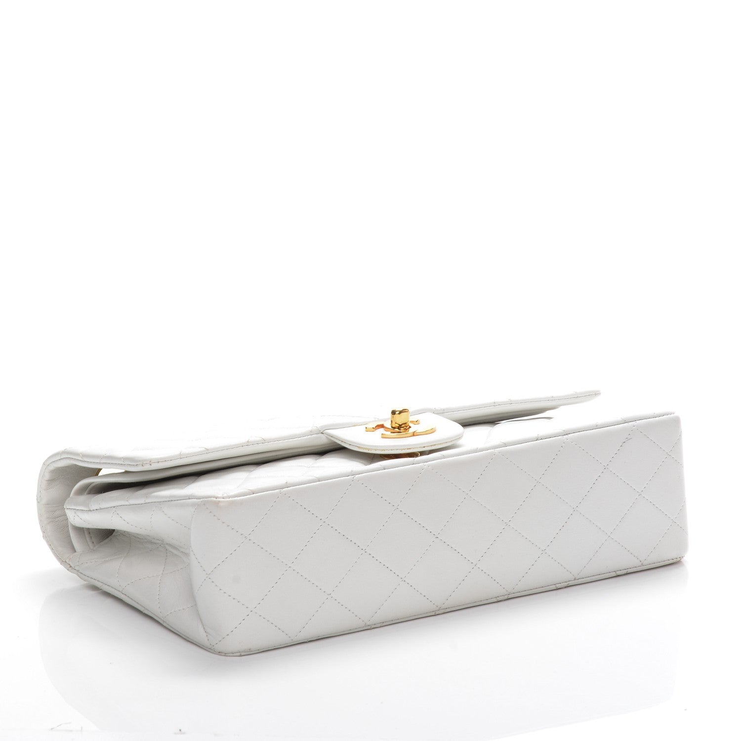 Chanel Lambskin Quilted Medium Double Flap White 4 of 7