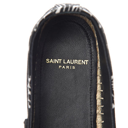 Saint Laurent Bandana Print Canvas Espadrilles 36 Black 8 of 10