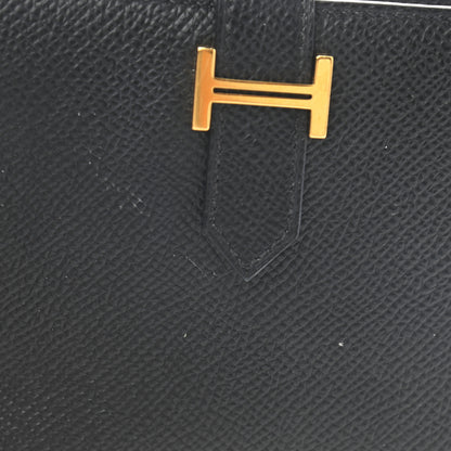 Hermes Epsom Bearn Compact Wallet Black 8 of 8