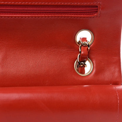 Chanel Lambskin Quilted Medium Double Flap Red 17 of 19