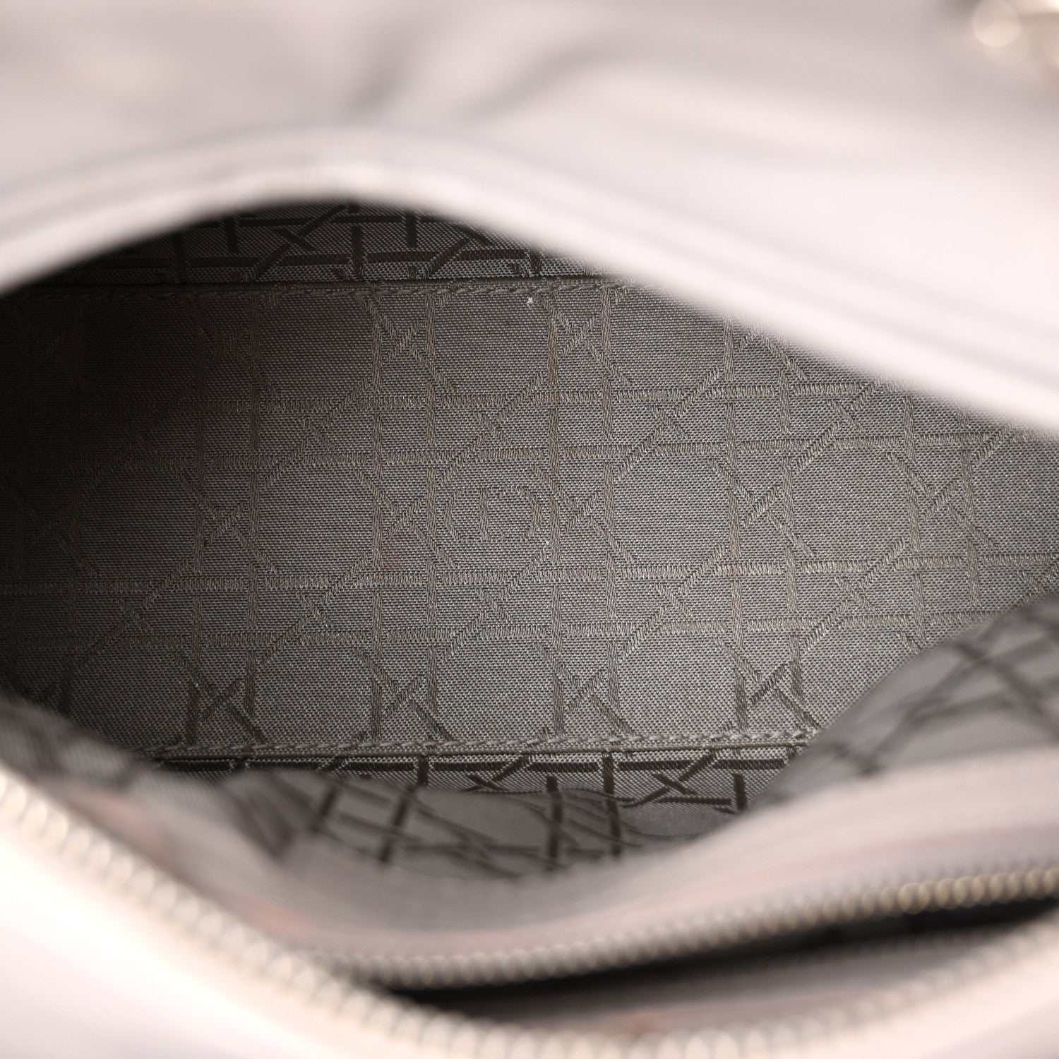 Christian Dior Lambskin Cannage Medium Lady Dior Grey 5 of 16