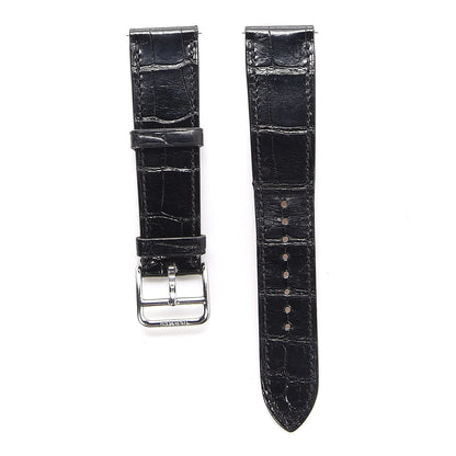 Hermes Alligator H Hour Watch MM Strap Black 1 of 4