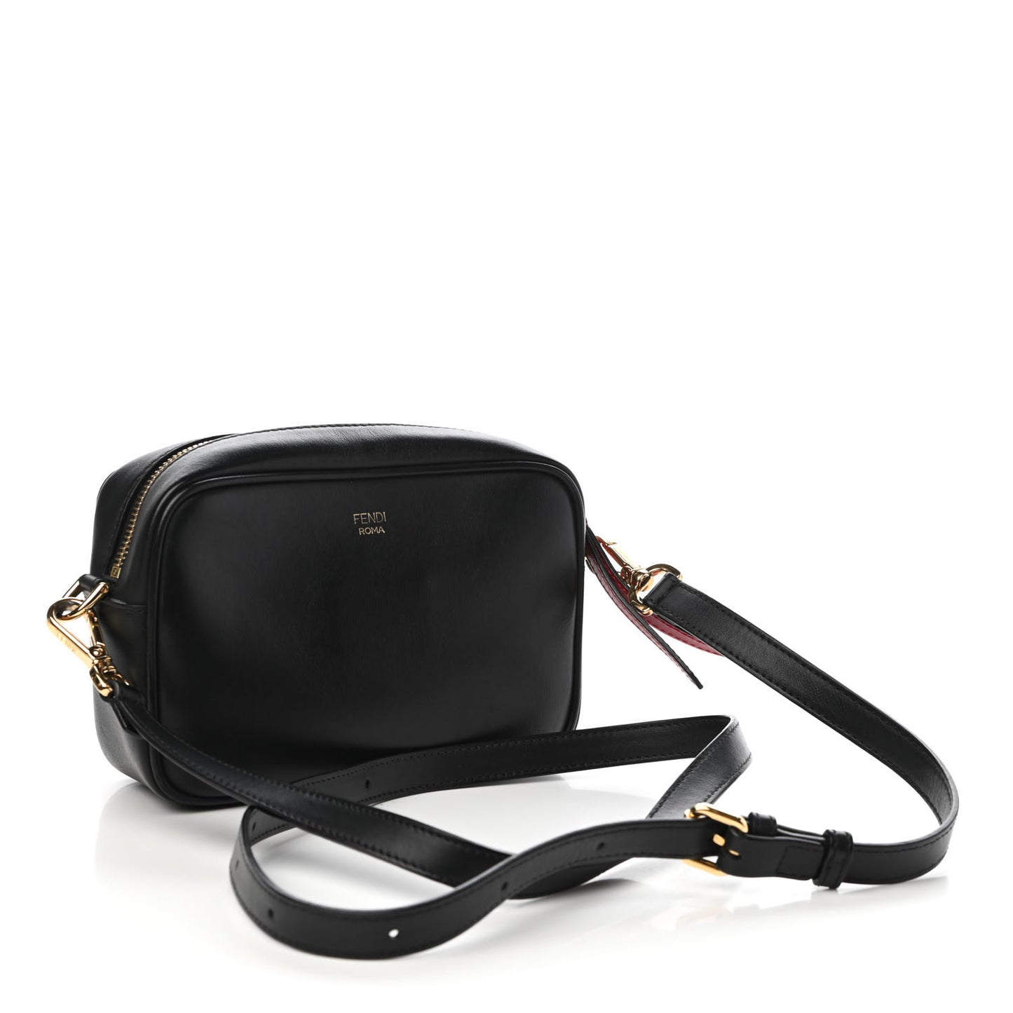 Vitello Century Bi-Color FF 1974 Embossed Mini Camera Case Maya Black