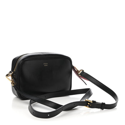 Fendi Vitello Century Bi-Color FF 1974 Embossed Mini Camera Case Maya Black 3 of 11
