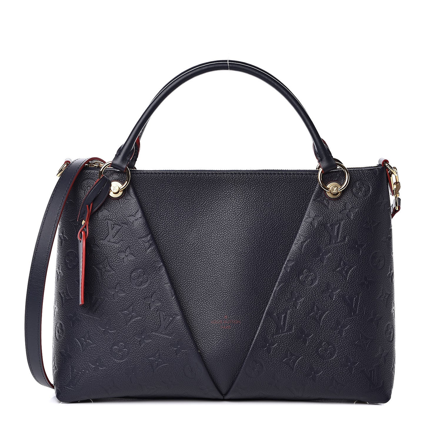 Empreinte V Tote MM Marine Rouge