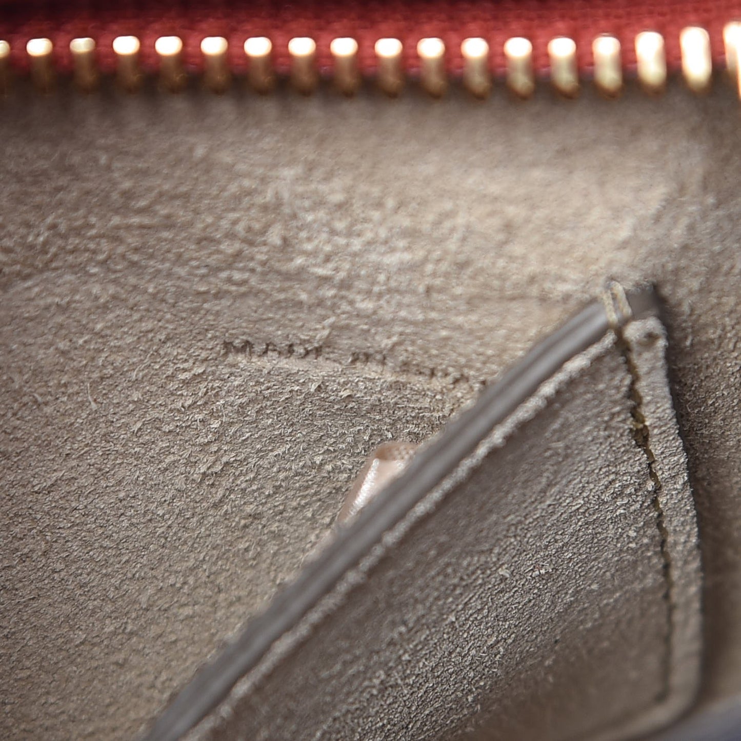 Calfskin Suede Mini Pixie Signature Belt Bag Dahlia Red