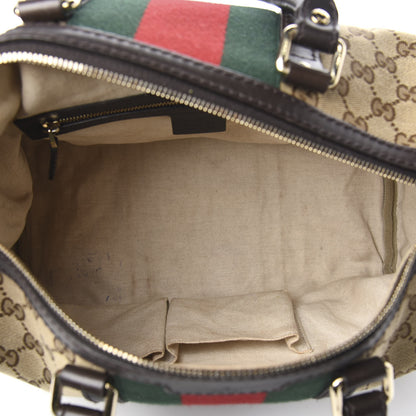 Gucci Monogram Vintage Web Medium Boston Dark Brown 6 of 13