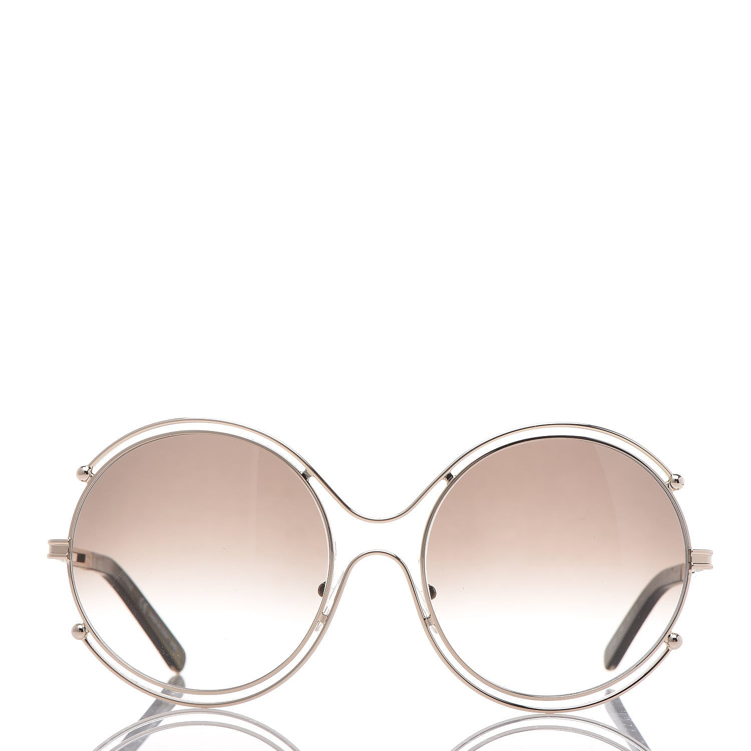 Chloe Isidora Oversized Round Sunglasses CE122S Gold 2 of 7