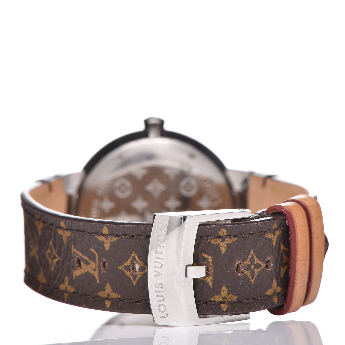 Stainless Steel Monogram Diamond 33mm Tambour Slim Quartz Watch