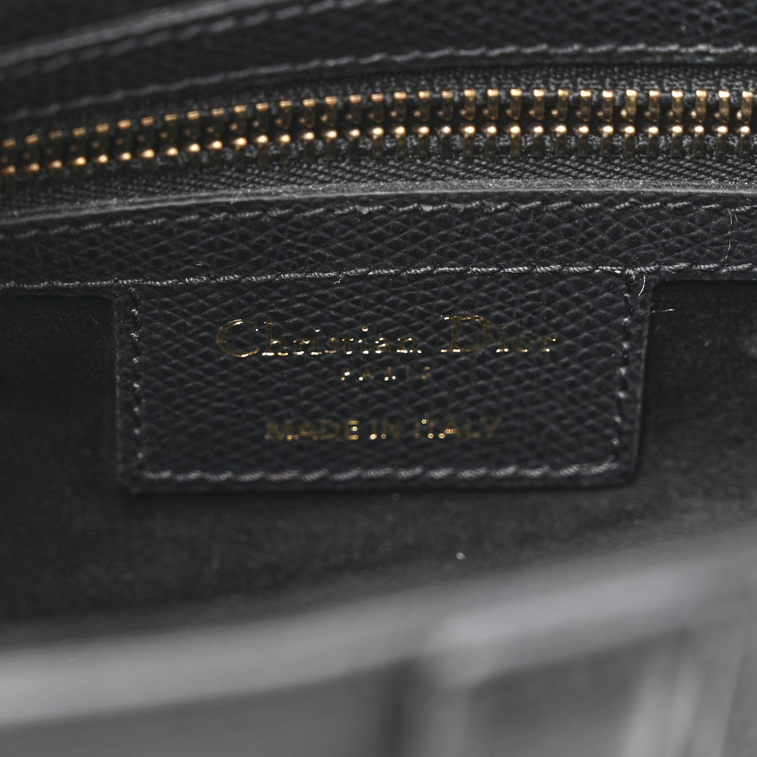 Christian Dior Grained Calfskin Saddle Bag Black 10 of 19