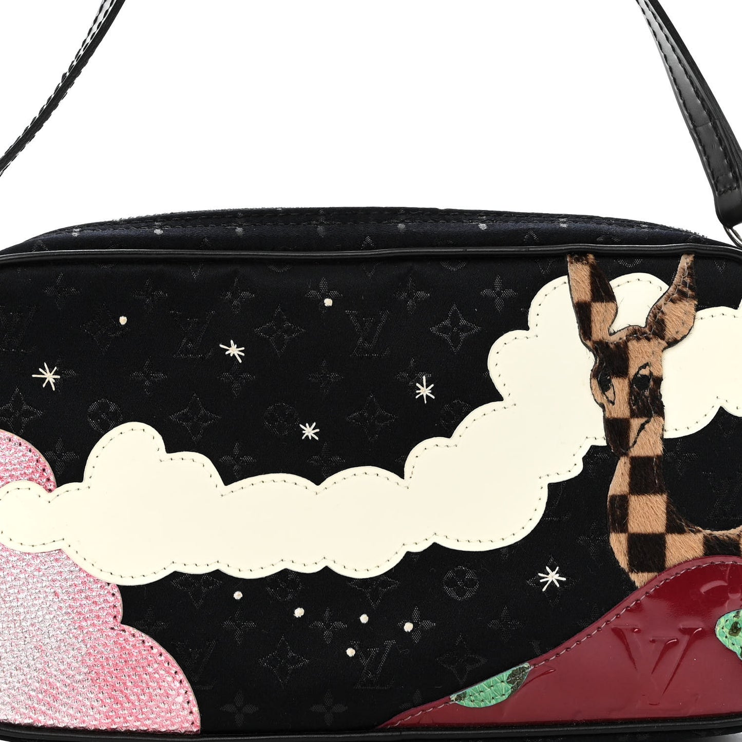 Satin Mini Monogram Conte De Fees Pochette Black
