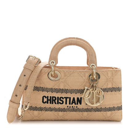 Christian Dior Raffia Medium Lady D-Joy Natural 1 of 10