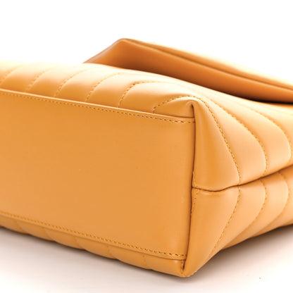 Saint Laurent Calfskin Y Quilted Monogram Small Loulou Chain Satchel Cheddar Cheddar 10 of 10