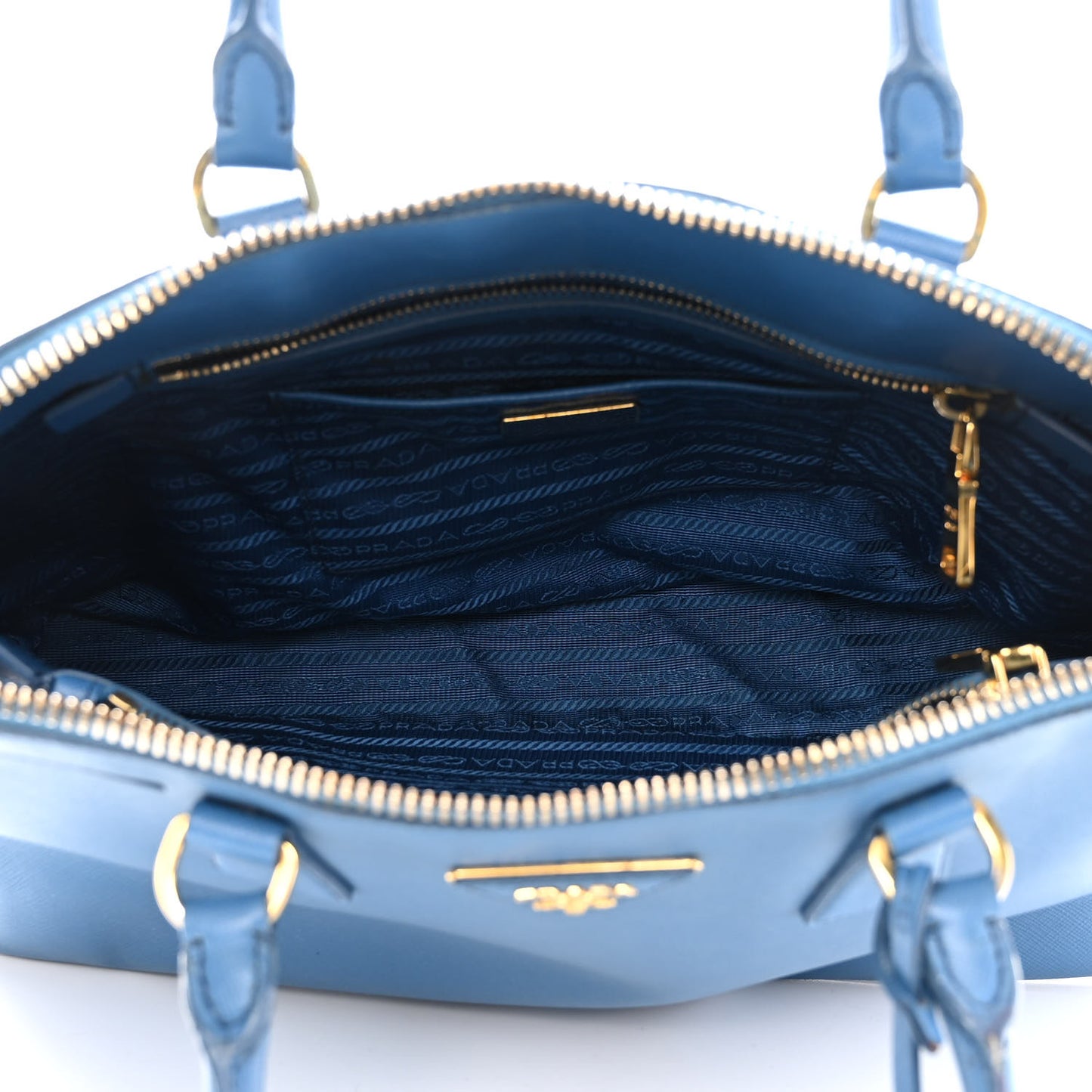 Saffiano Lux Large Promenade Tote Bluette
