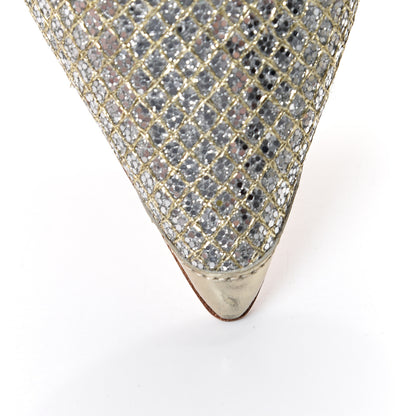 Jimmy Choo Glitter Marvel 100 Pumps 37.5 Champagne 8 of 10