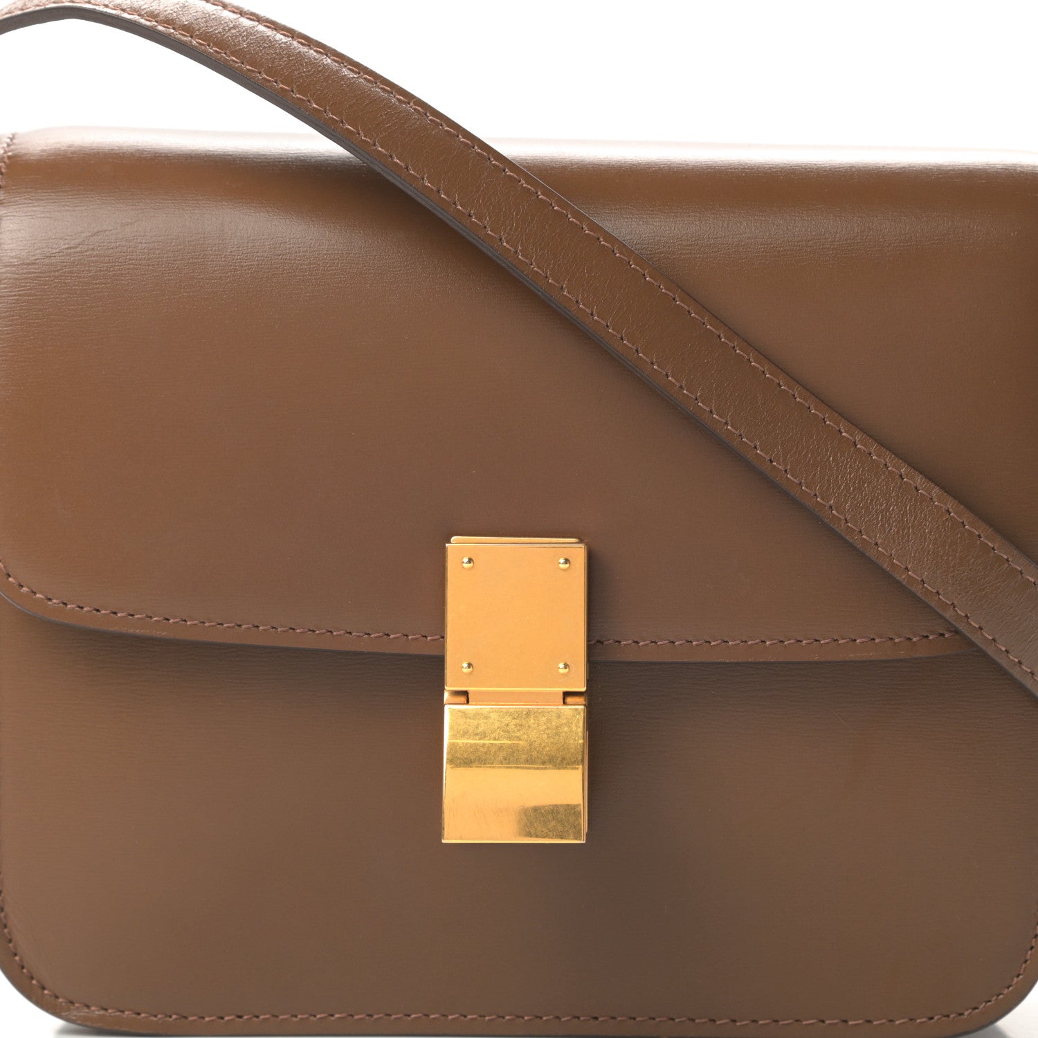 Celine Box Calfskin Teen Classic Box Flap Bag Camel 8 of 13