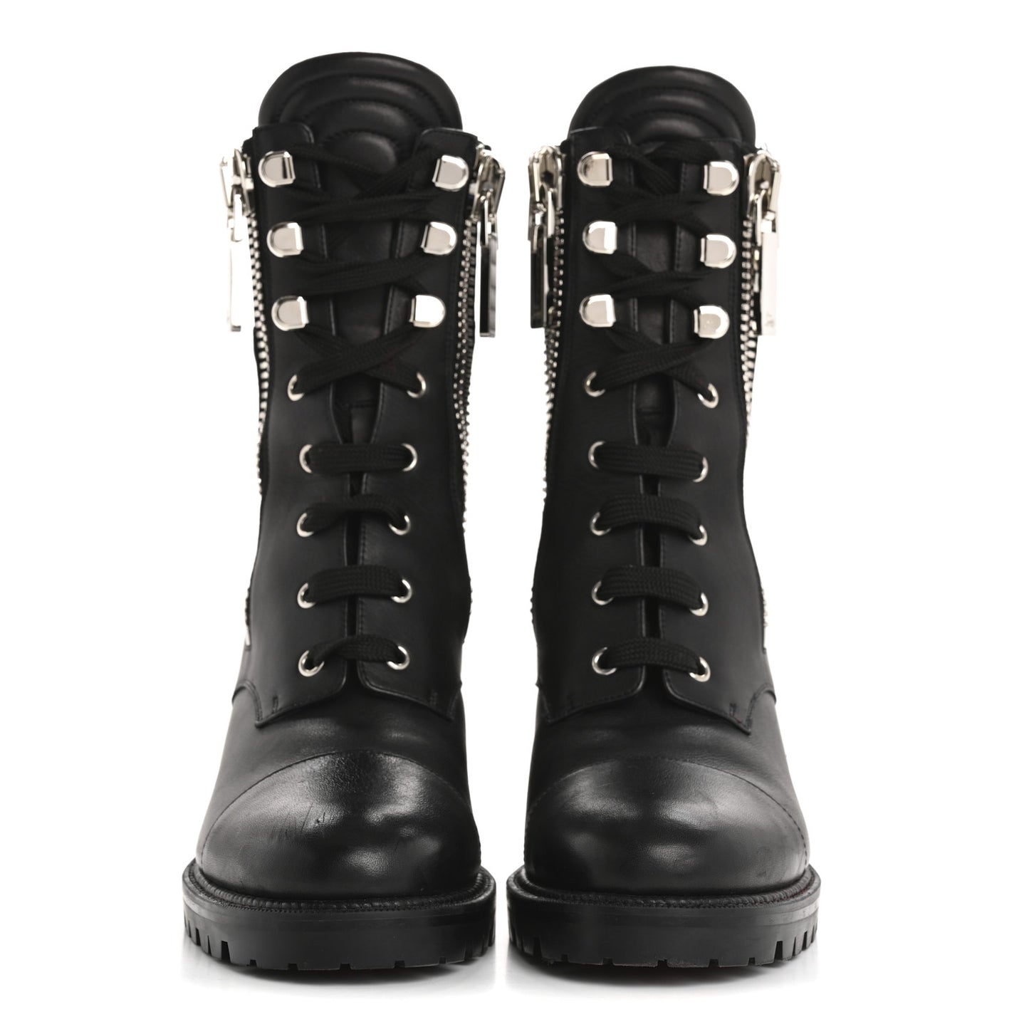 En Hiver Mixed Dual-Zip Booties 39 Black