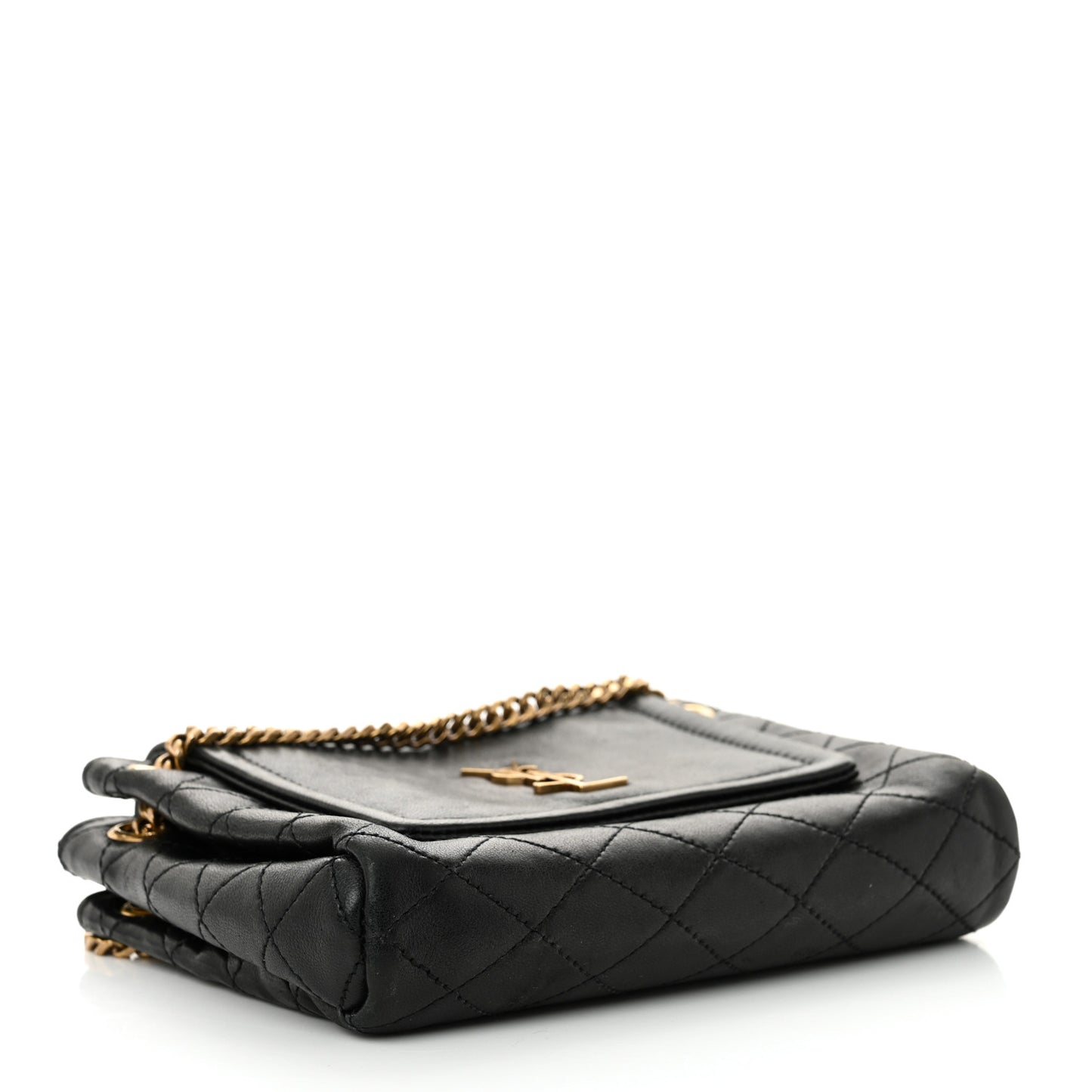 Lambskin Quilted Monogram Mini Nolita Black