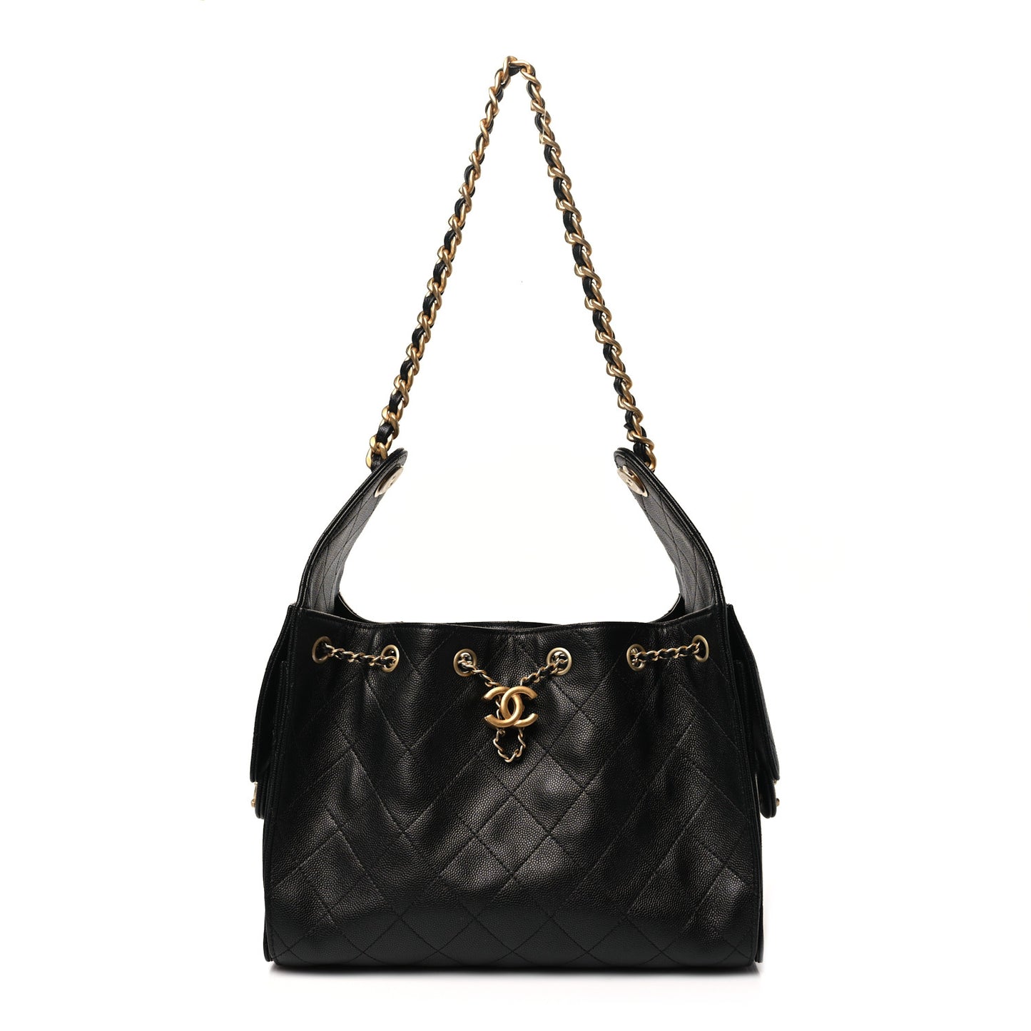 Caviar Quilted Small Chanel 25 Handbag Black