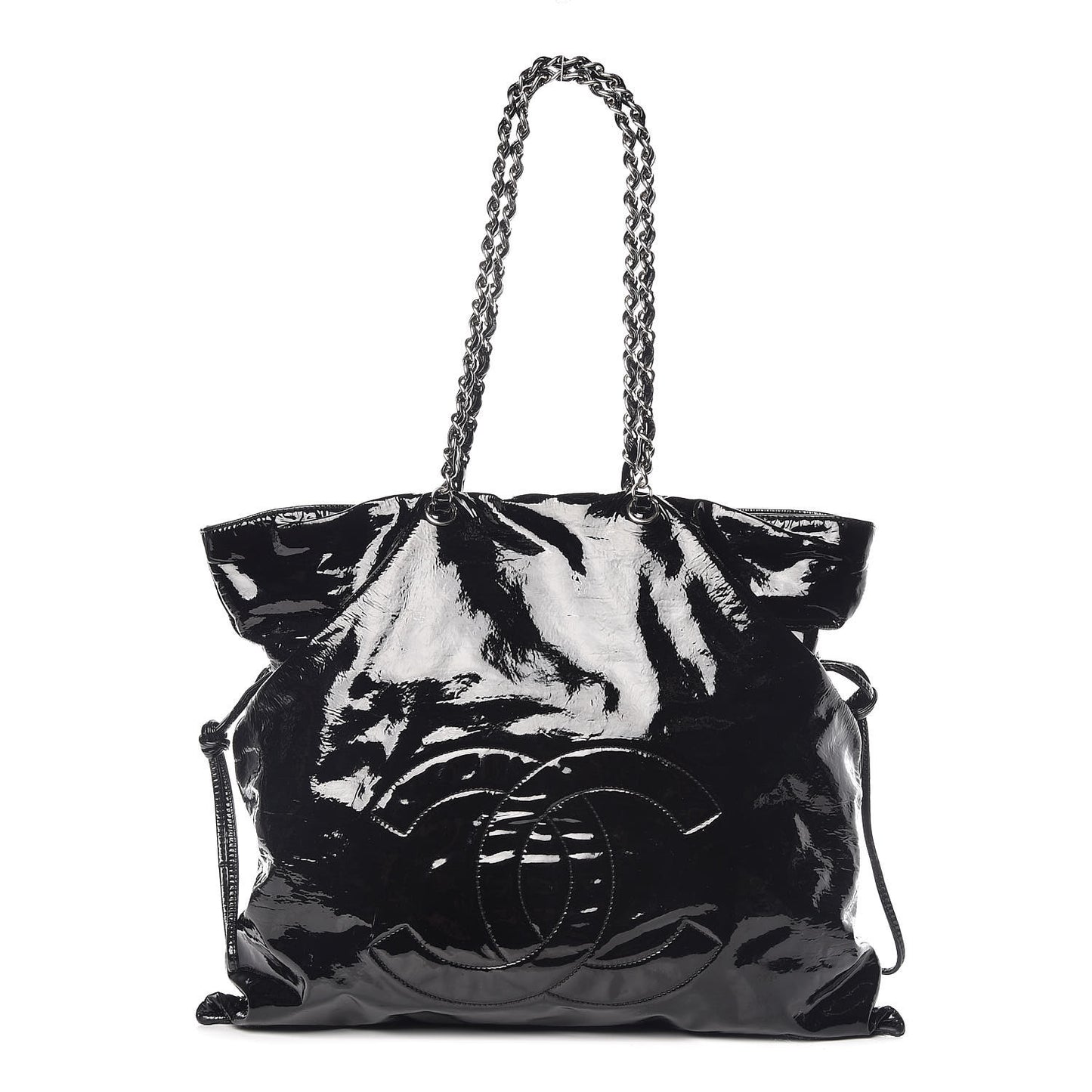 Patent Bonbons Shopper Tote Black
