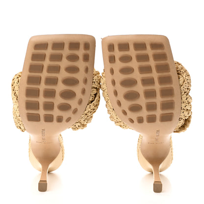 Bottega Veneta Raffia Intrecciato Lido Mule 90 Sandals 38 Cane Sugar 5 of 19