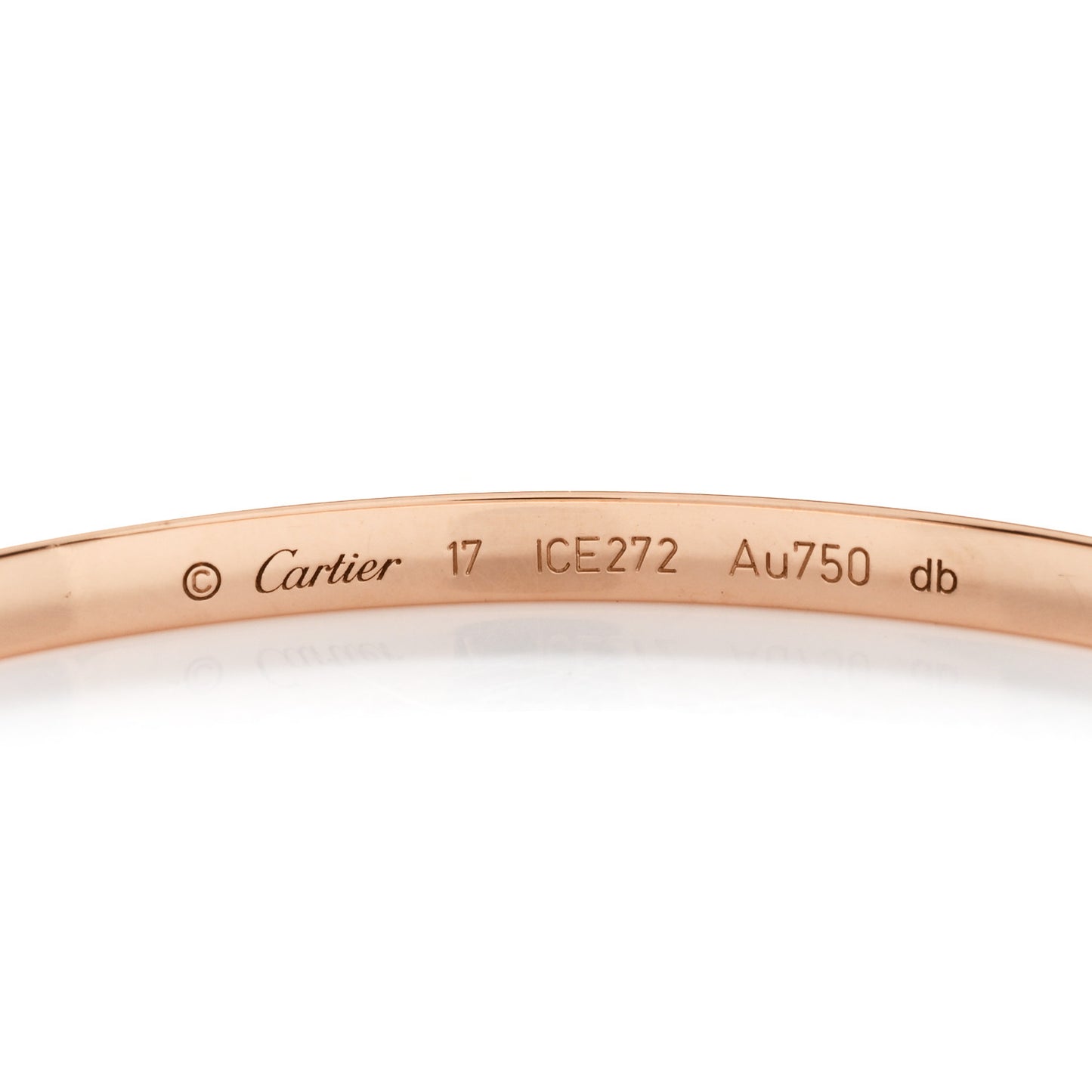 18K Pink Gold Small LOVE Bracelet 17
