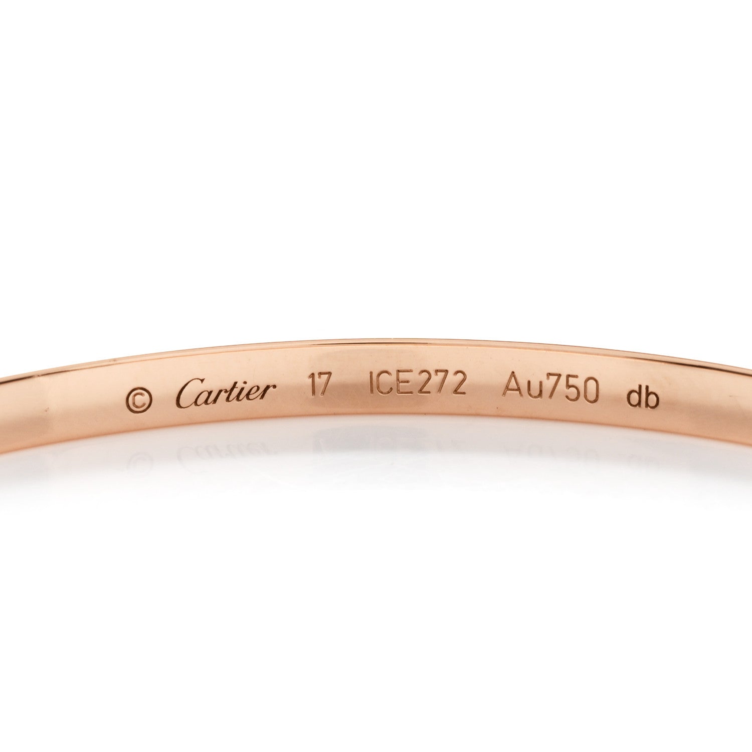 Cartier 18K Pink Gold Small LOVE Bracelet 17 4 of 5