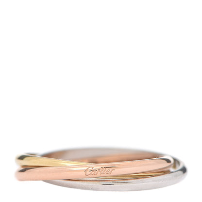 Cartier 18K Pink Yellow White Gold Extra Small Trinity Ring 49 4.75 1 of 5