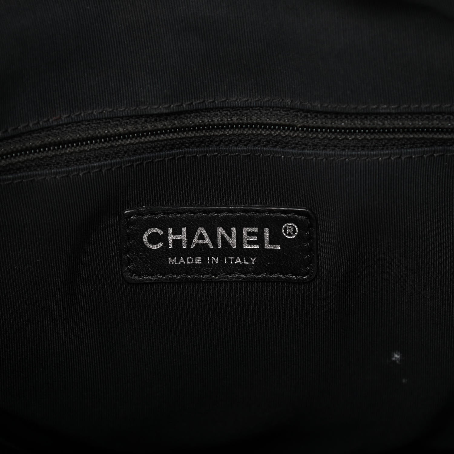 Chanel Patent Quilted Expandable CC Shoping Tote Black 6 of 16