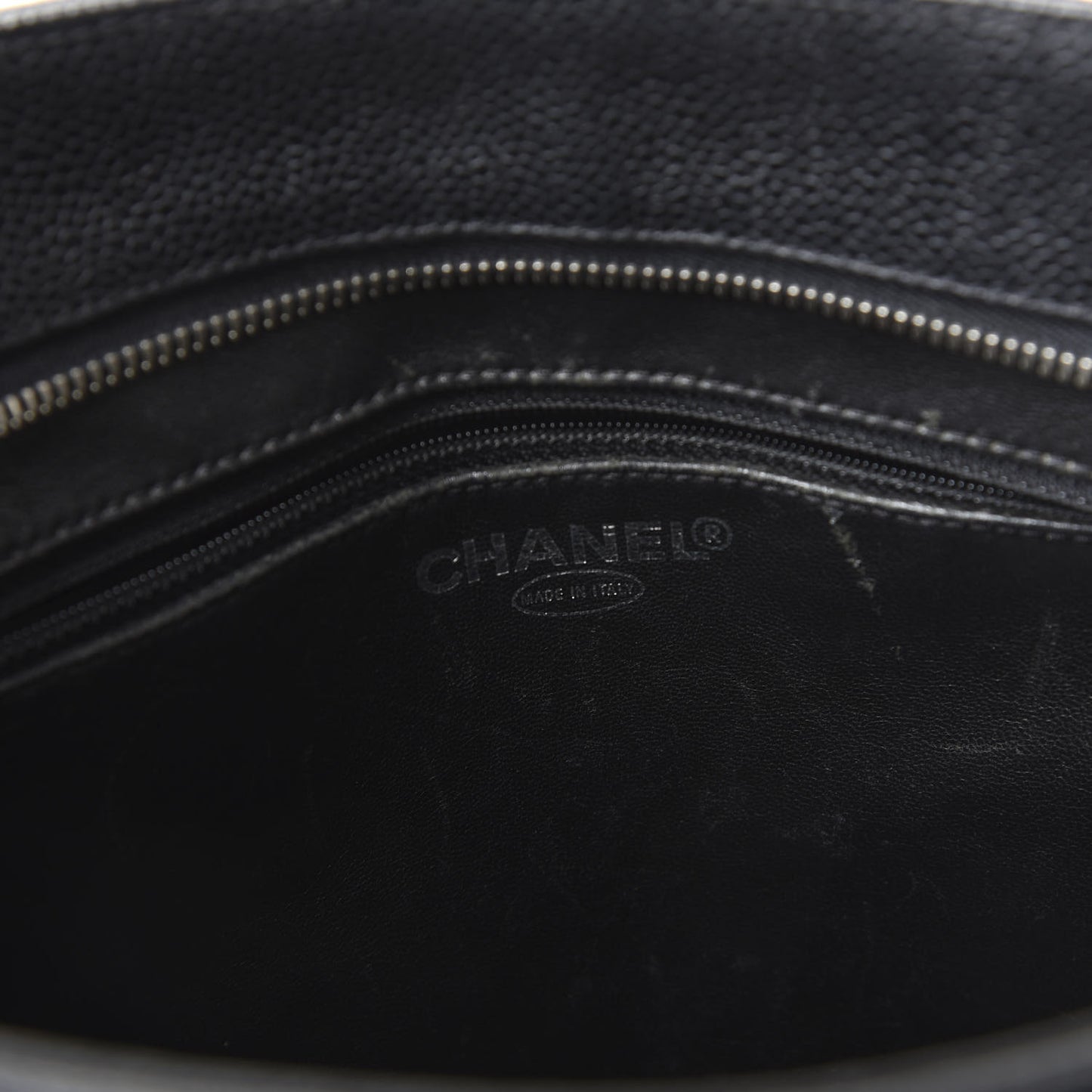 Caviar Quilted Medallion Tote Black