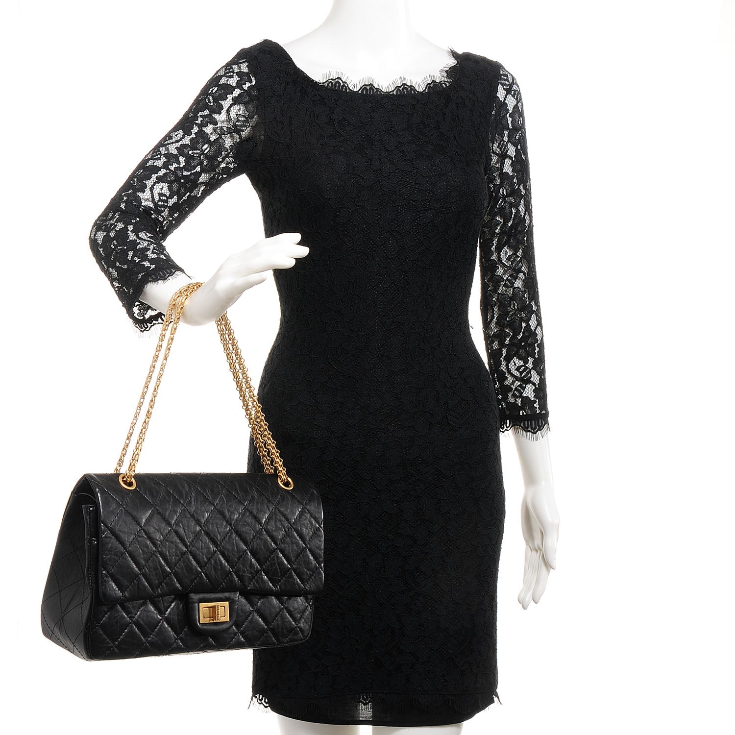 Chanel Aged Calfskin Quilted 2.55 Reissue 227 Flap Black 2 of 8