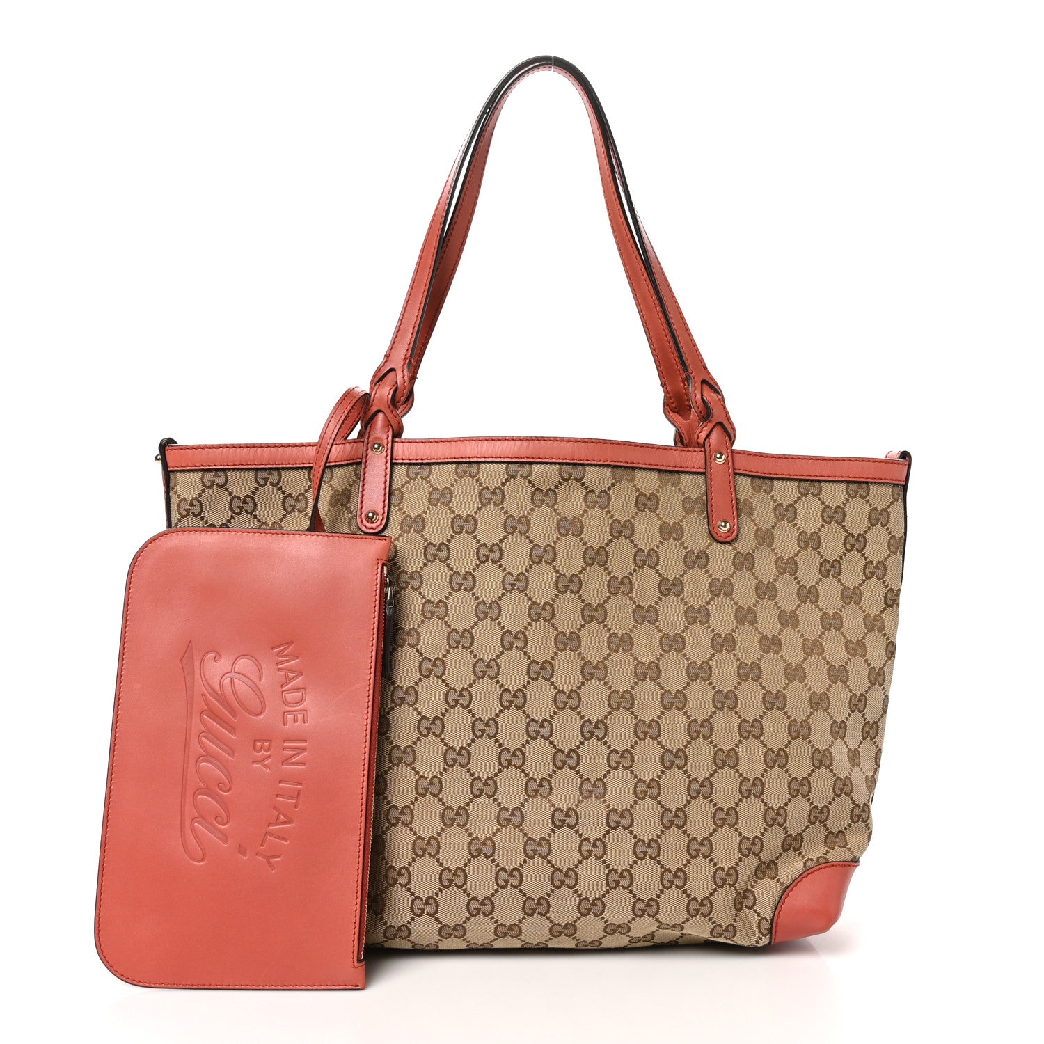 Gucci Monogram Medium Craft Tote Coral 3 of 12