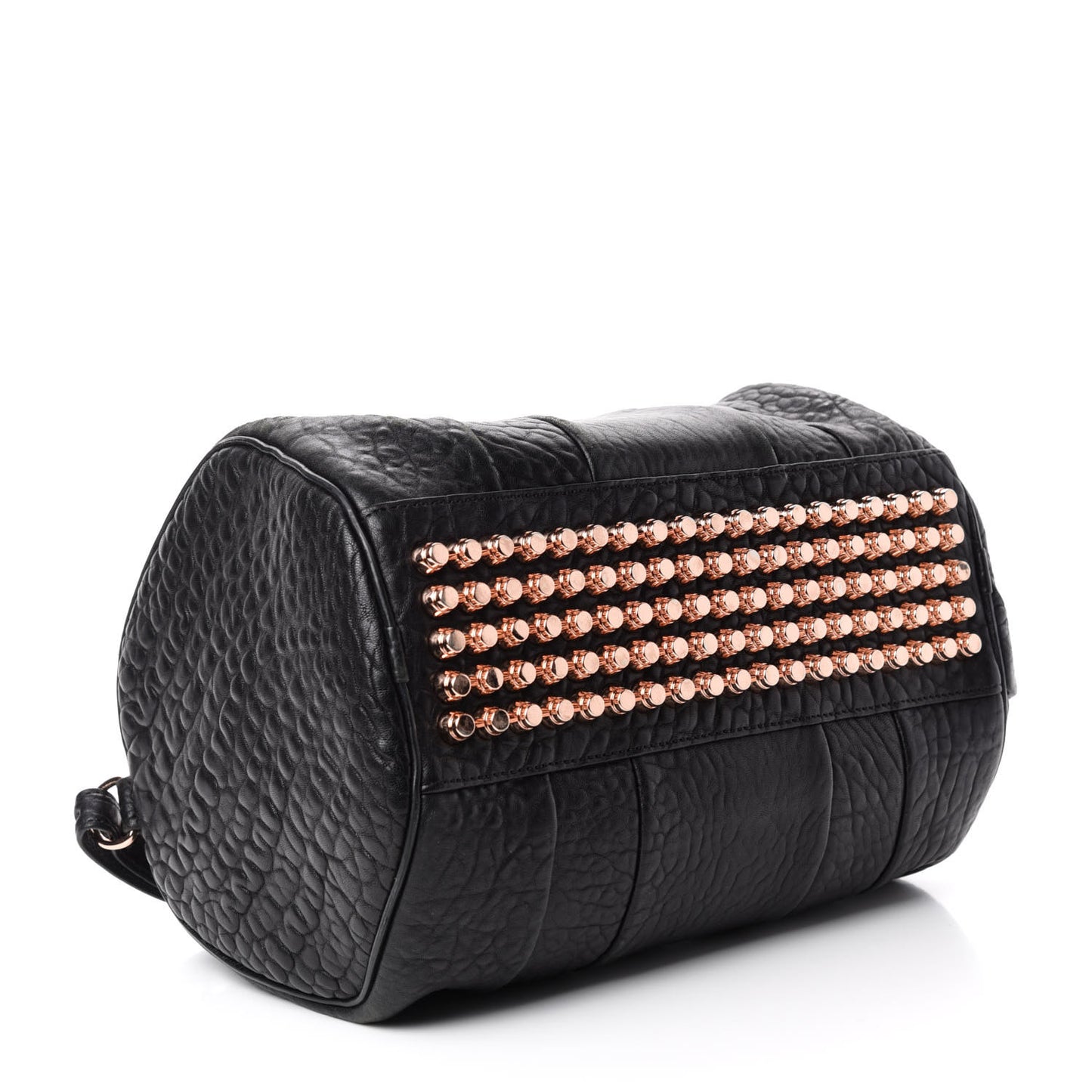 Pebbled Lambskin Rocco Black Rose Gold Hardware